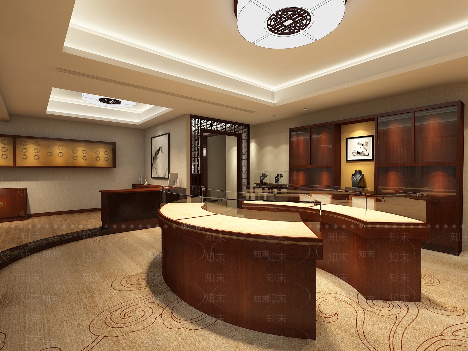 中式珠宝店3D模型下载【ID:389112403】