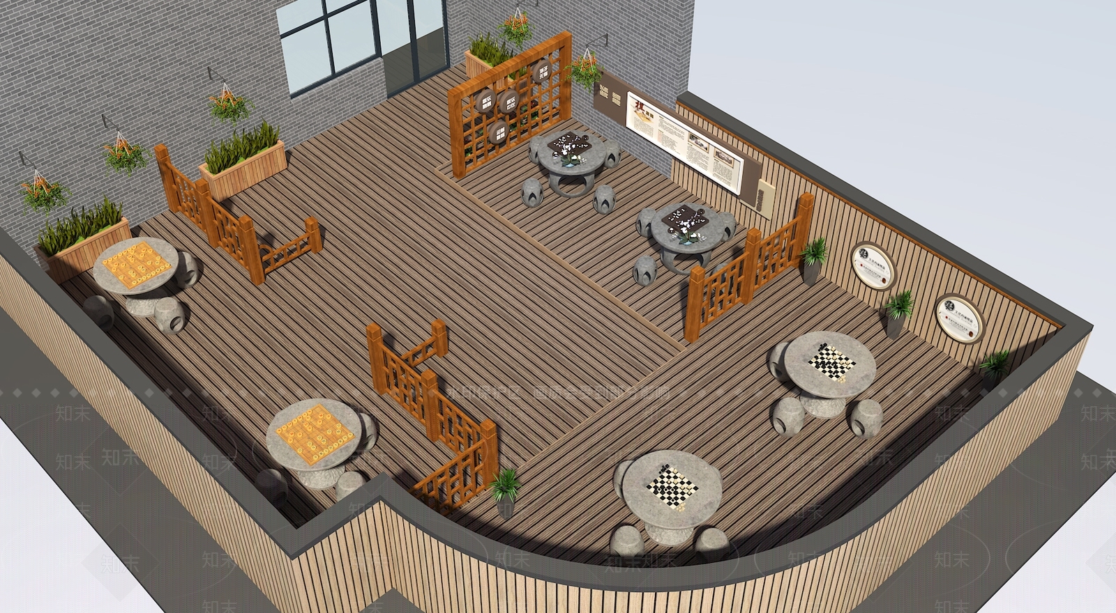 新中式校园活动中心3D模型下载【ID:1105474995】