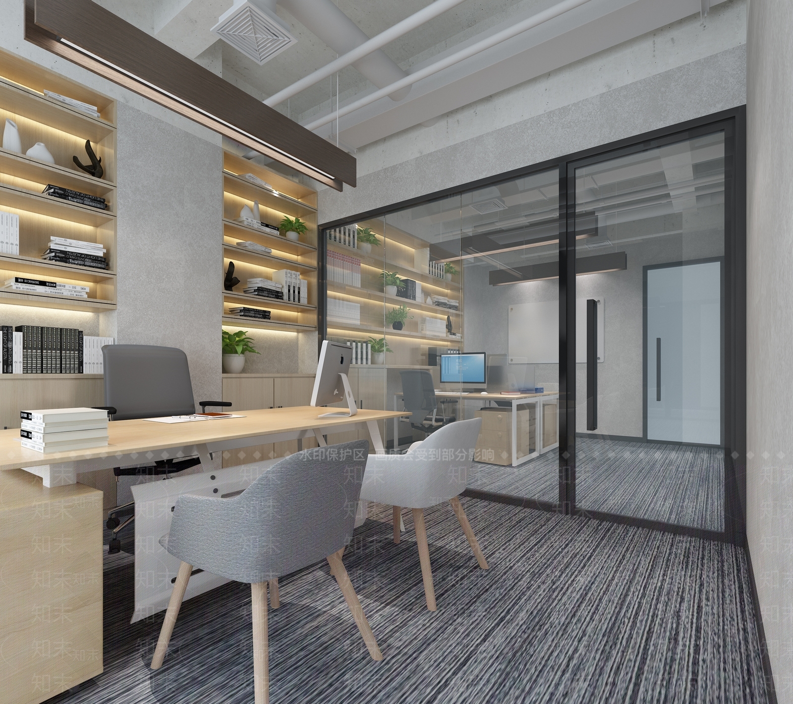 北欧办公室3D模型下载【ID:789147616】