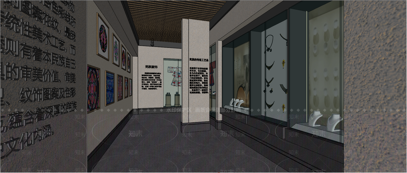 新中式游客中心博物馆SU模型下载【ID:389200235】