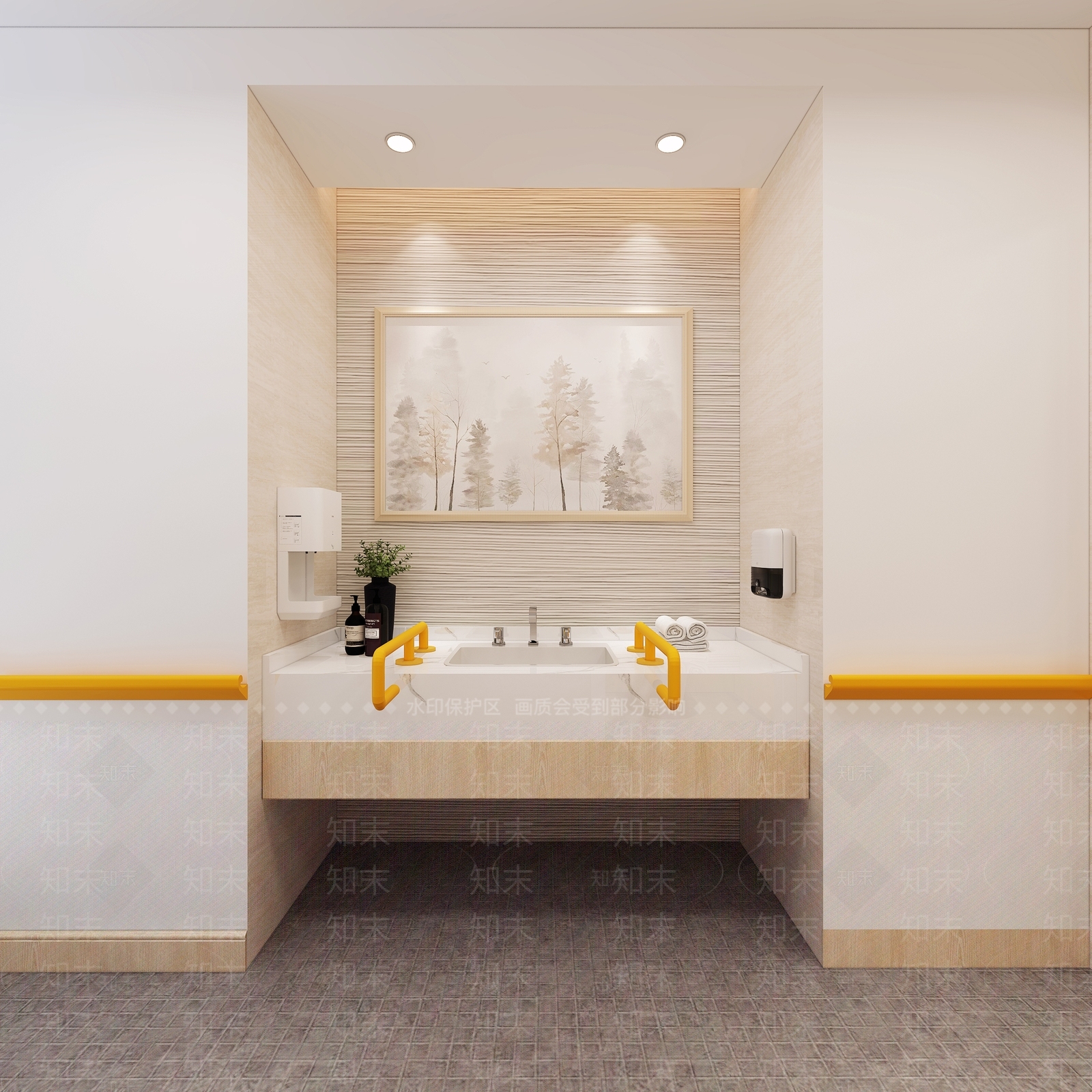 日式无障碍卫生间3D模型下载【ID:989440634】