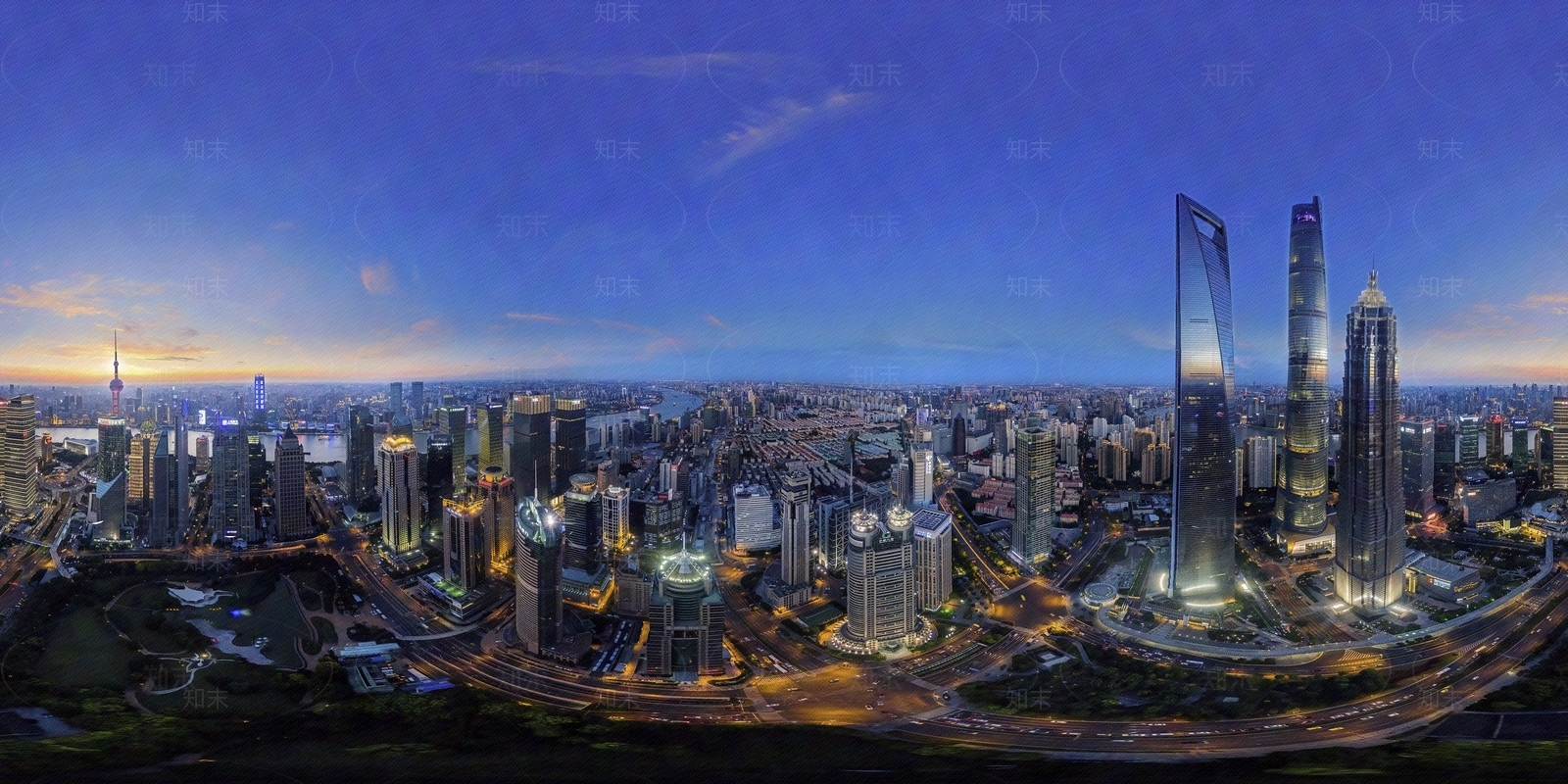 HDR城市鸟瞰全景贴图下载【ID:689216777】