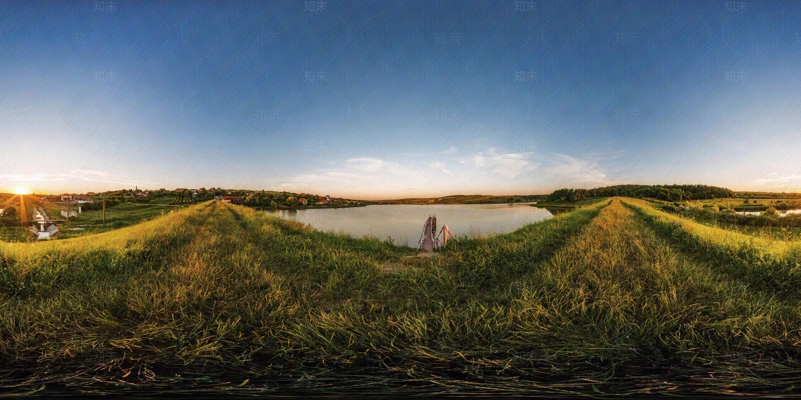 HDR田野全景天空贴图下载【ID:689222521】