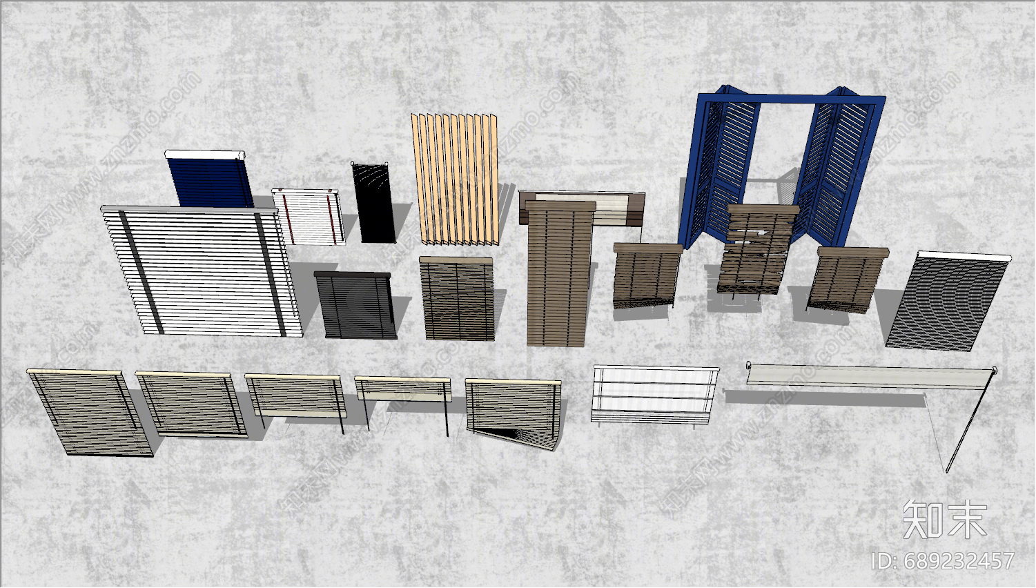 现代百叶窗SU模型下载【ID:689232457】