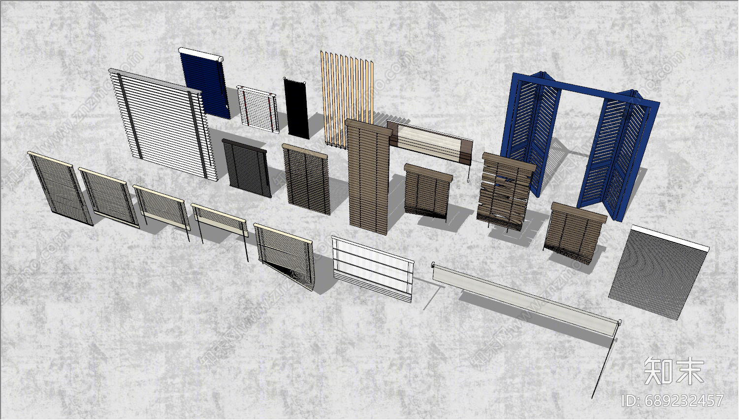 现代百叶窗SU模型下载【ID:689232457】