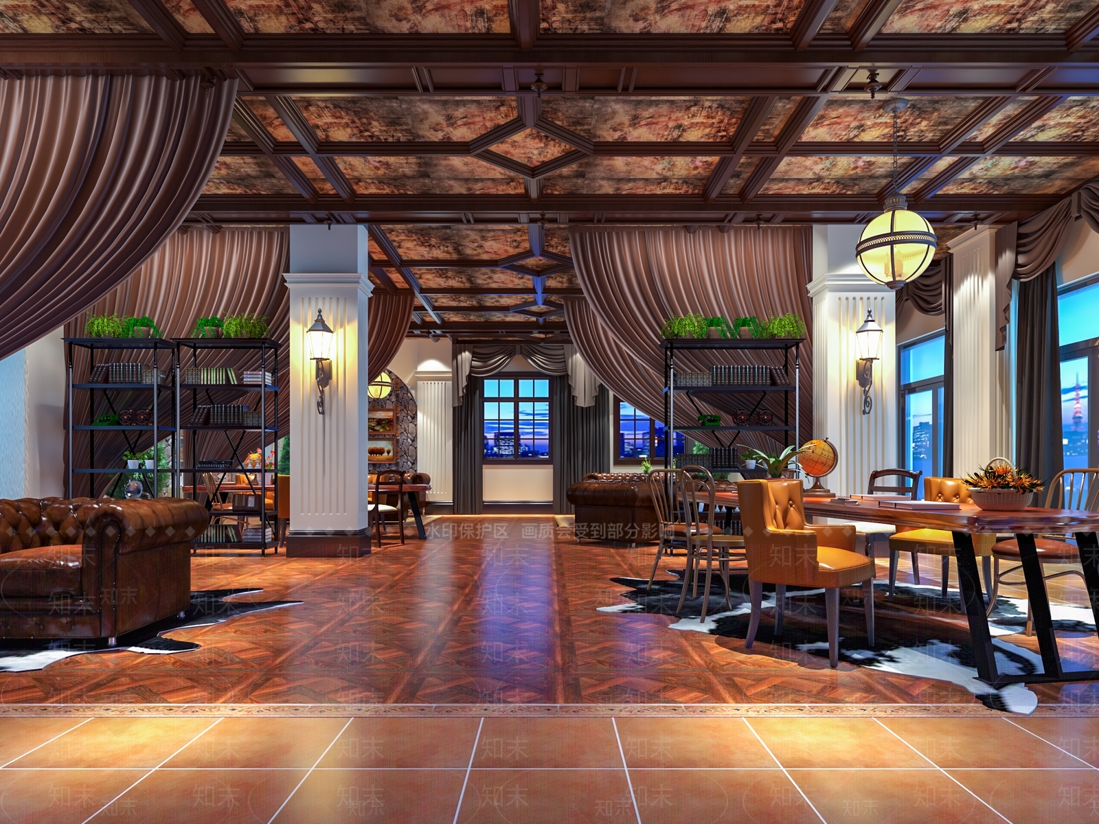 欧式古典接待室3D模型下载【ID:889249036】