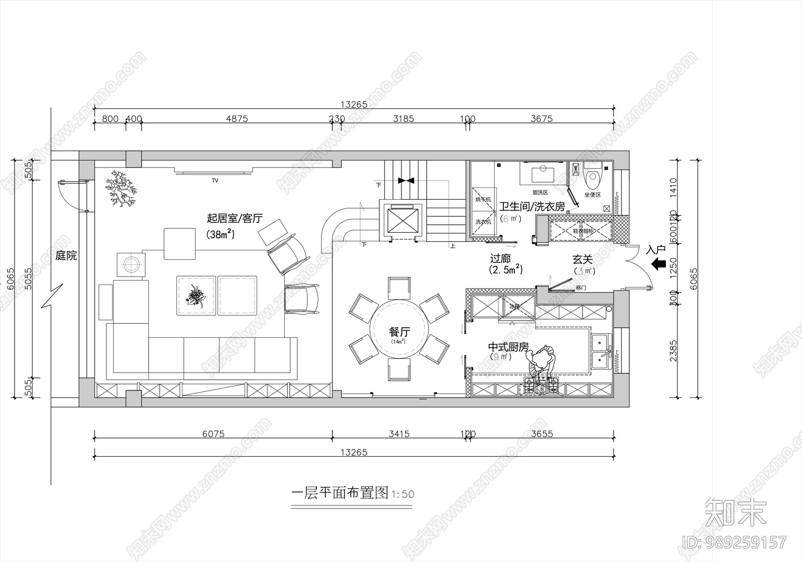 别墅cad施工图下载【ID:989259157】