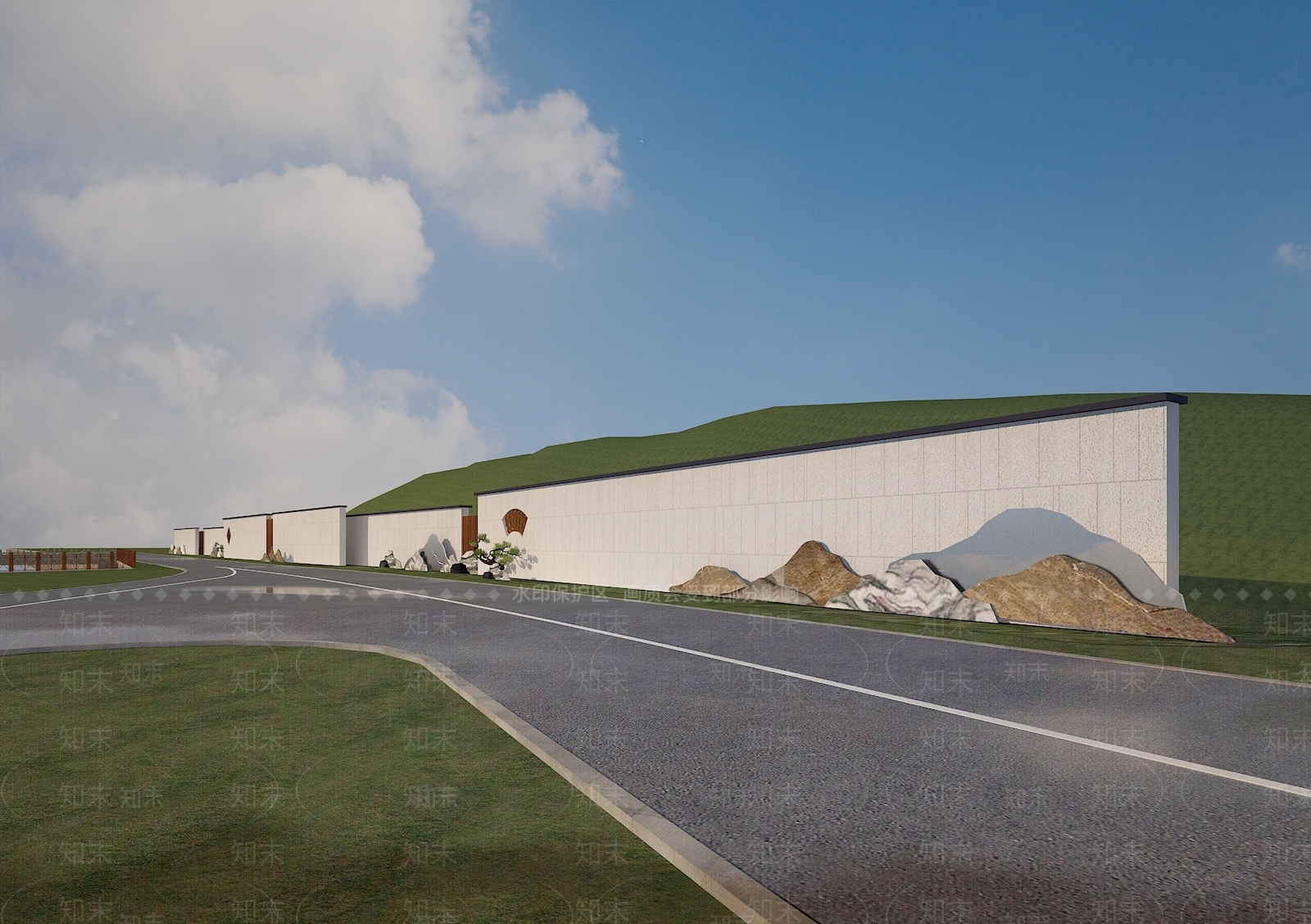 中式景墙3D模型下载【ID:989261555】