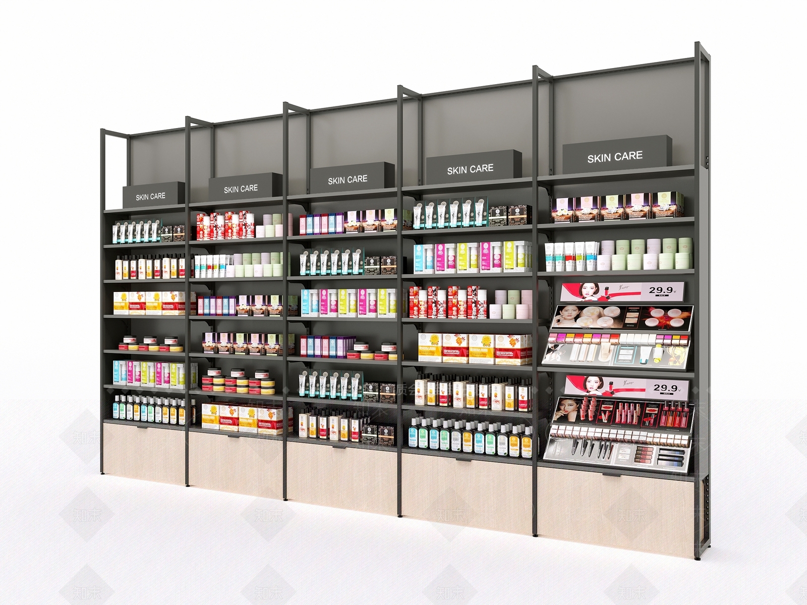 现代化妆品货架3D模型下载【ID:189275909】