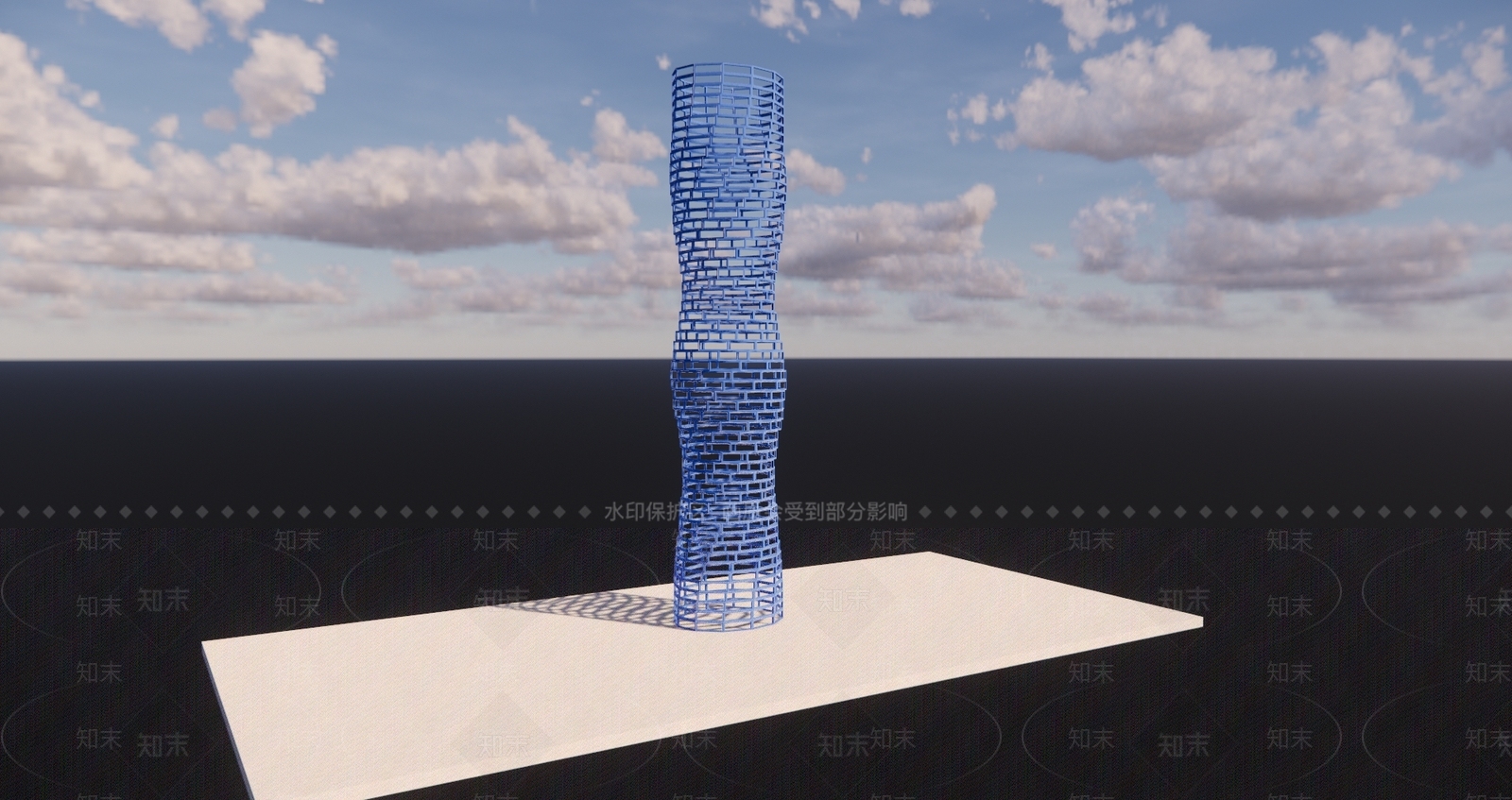 现代景观柱SU模型下载【ID:689281822】