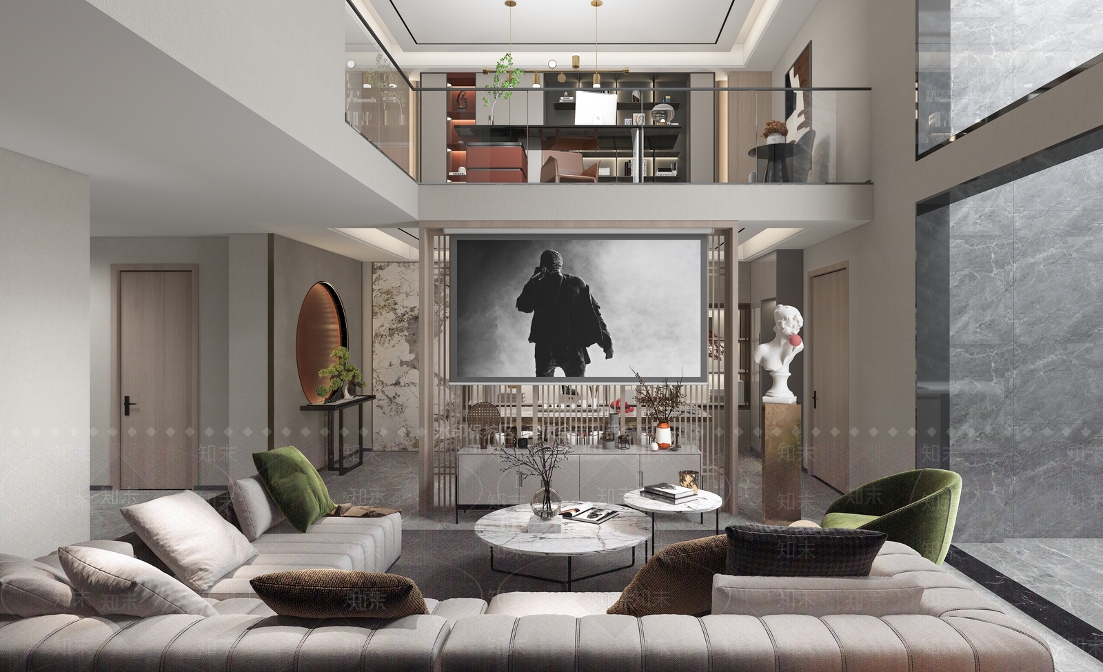 现代家居影音室3D模型下载【ID:889285948】
