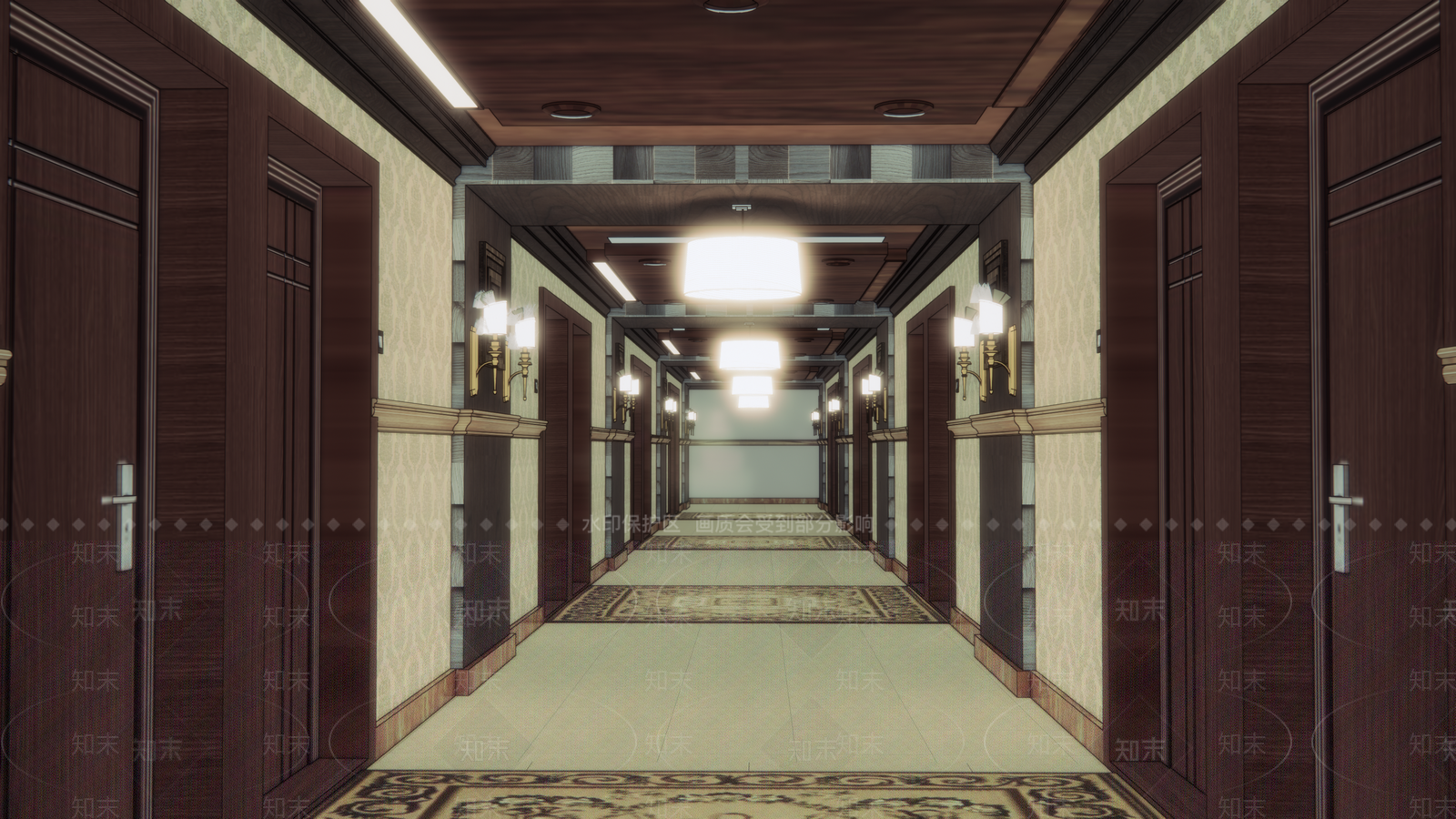 现代酒店玄关过道SU模型下载【ID:989299496】