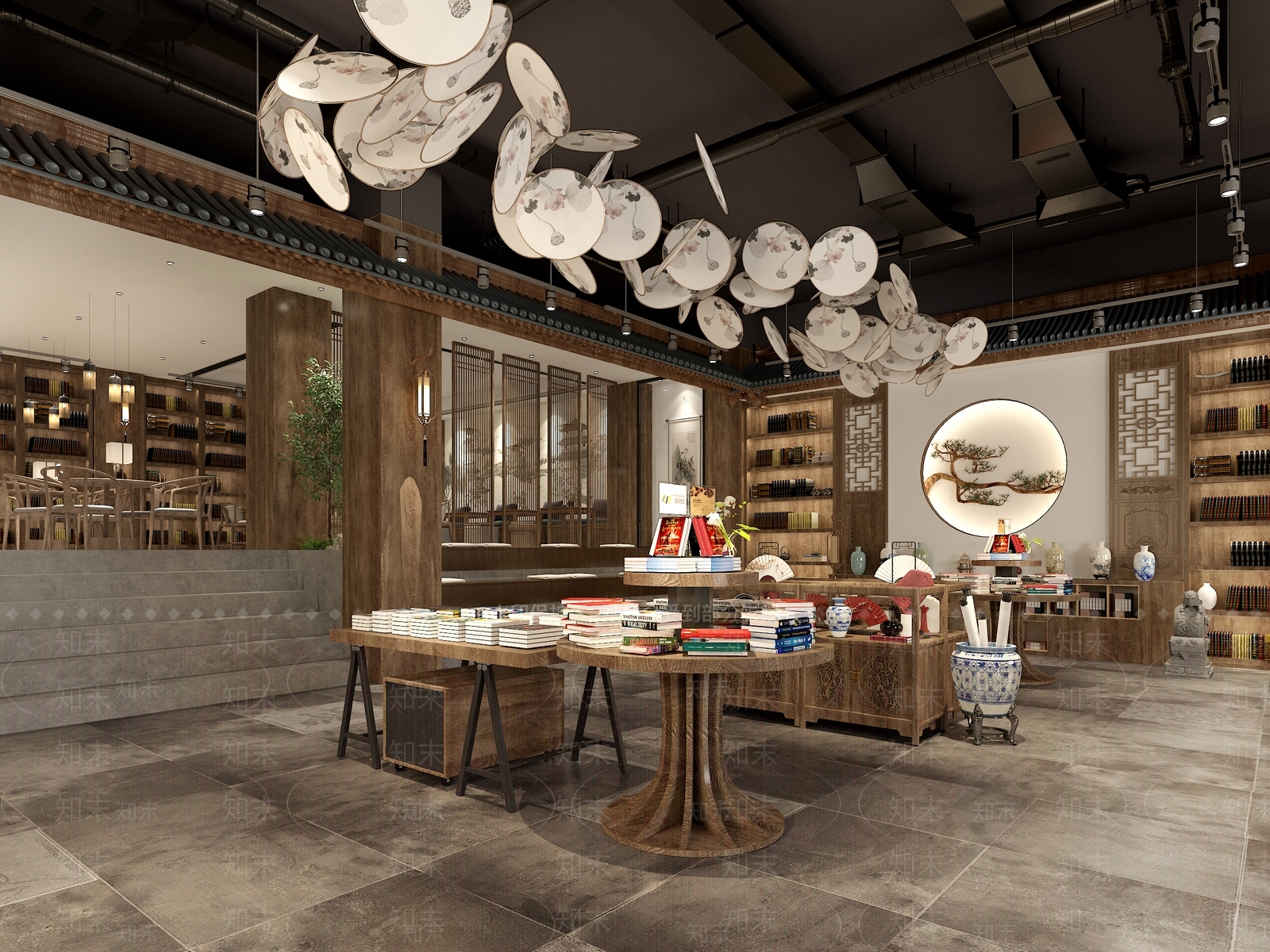 新中式书店3D模型下载【ID:789305912】