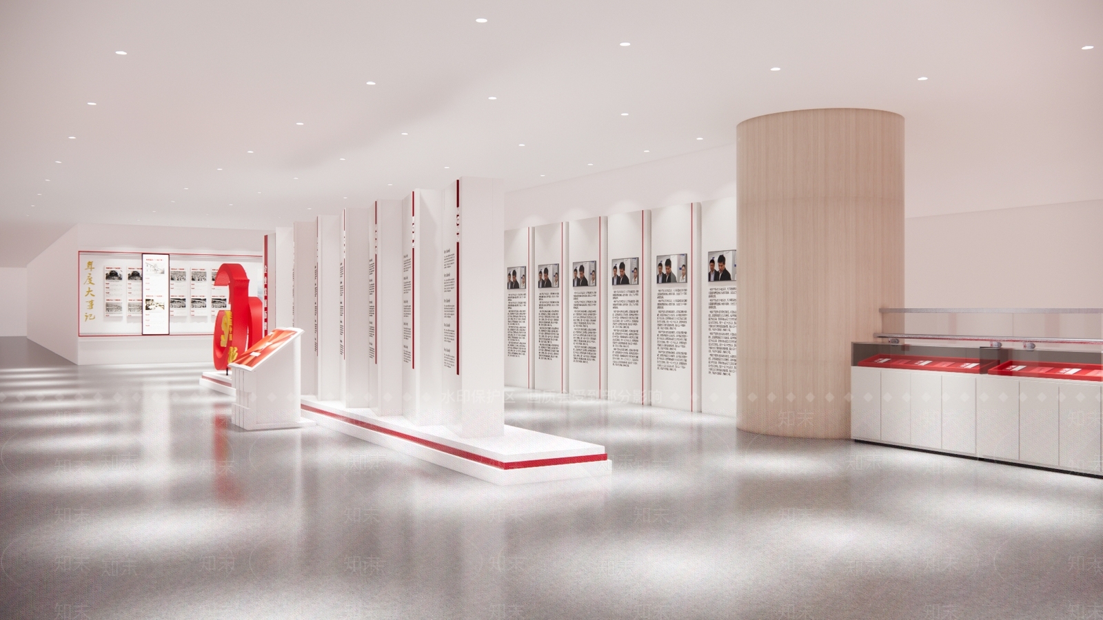 现代党建展厅SU模型下载【ID:289547980】