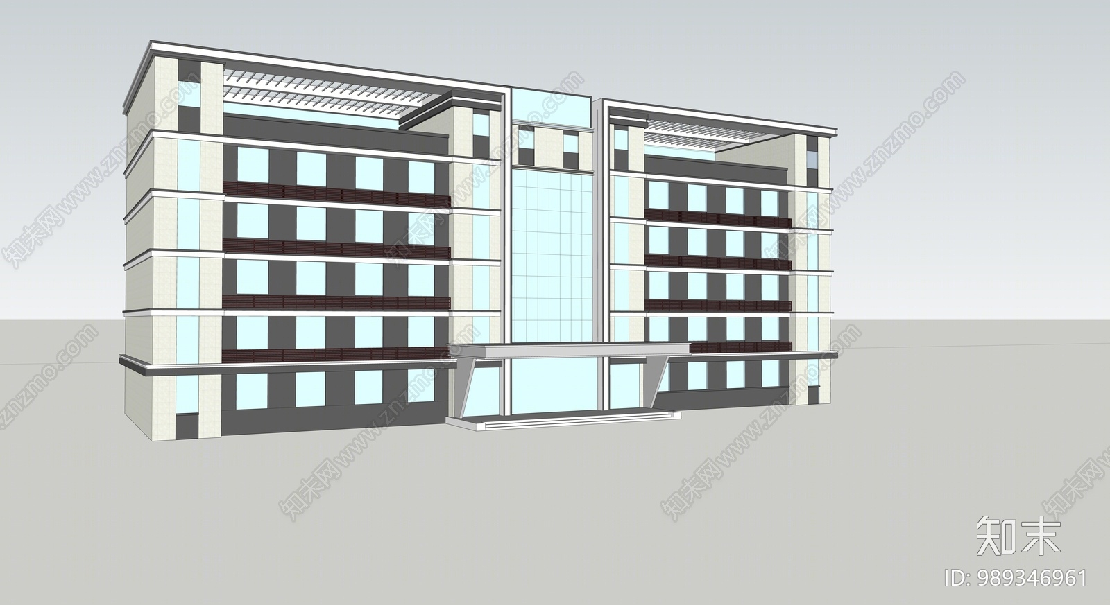 现代医院SU模型下载【ID:989346961】