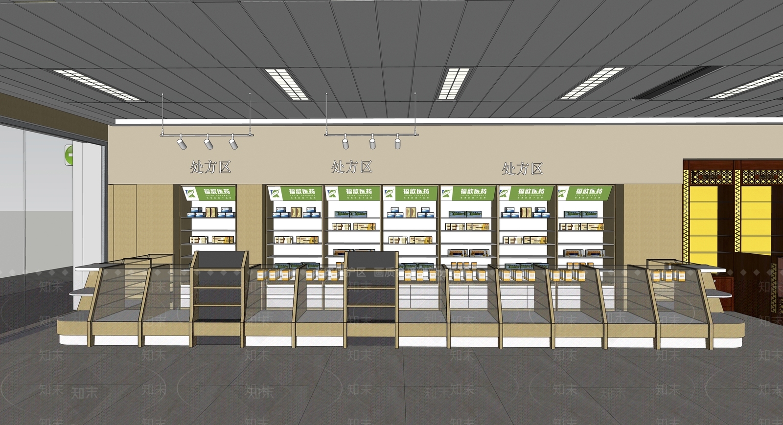 新中式药店SU模型下载【ID:689376214】