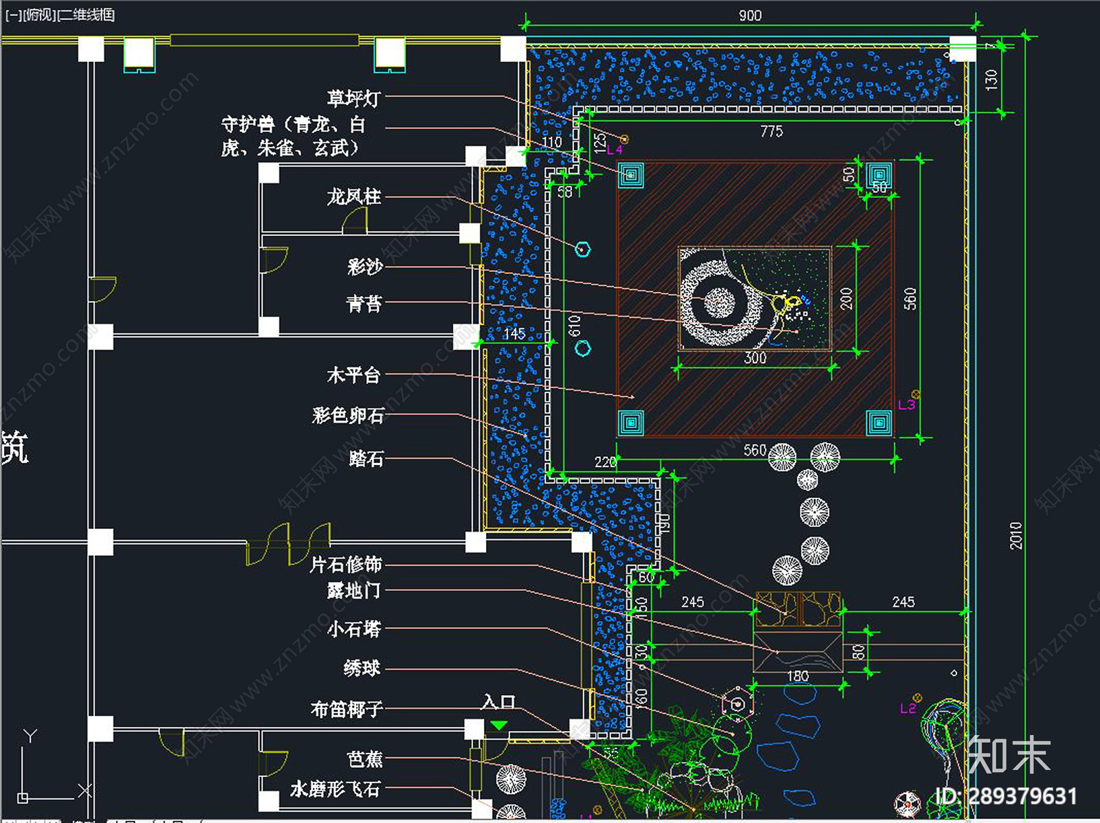 屋顶花园cad施工图下载【ID:289379631】