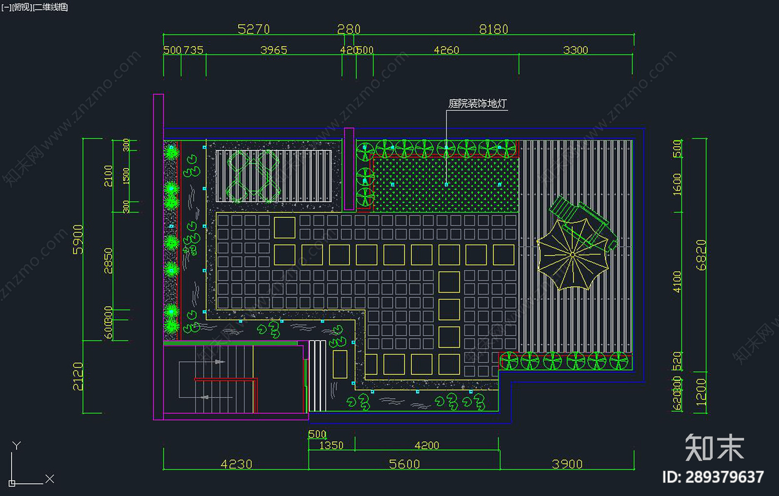 屋顶花园cad施工图下载【ID:289379637】