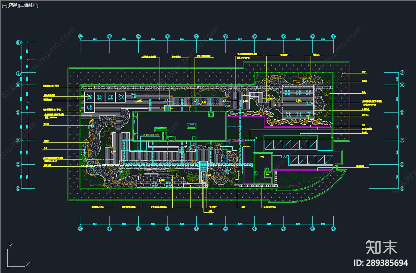 屋顶花园cad施工图下载【ID:289385694】