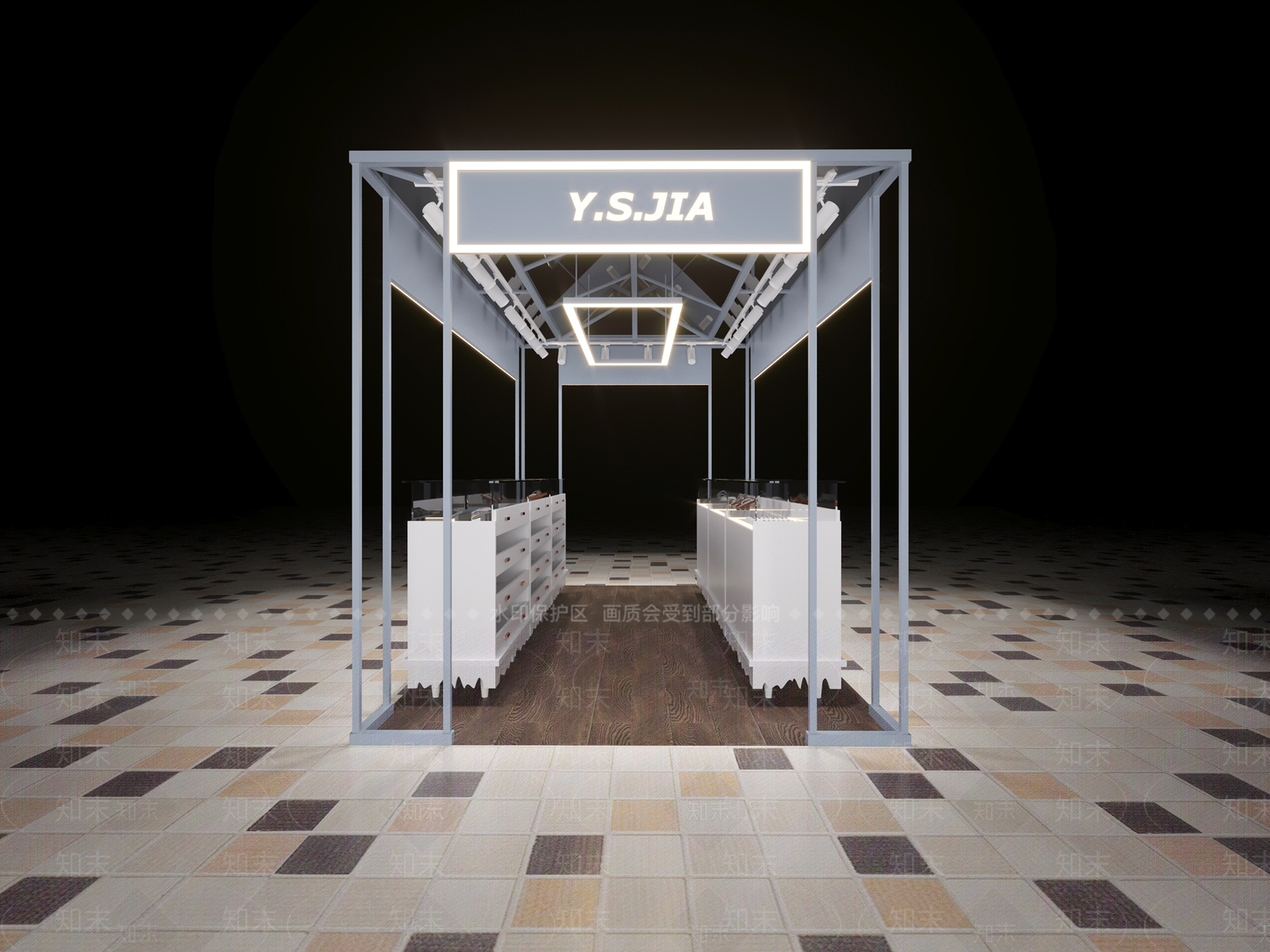 现代珠宝店3D模型下载【ID:589394802】