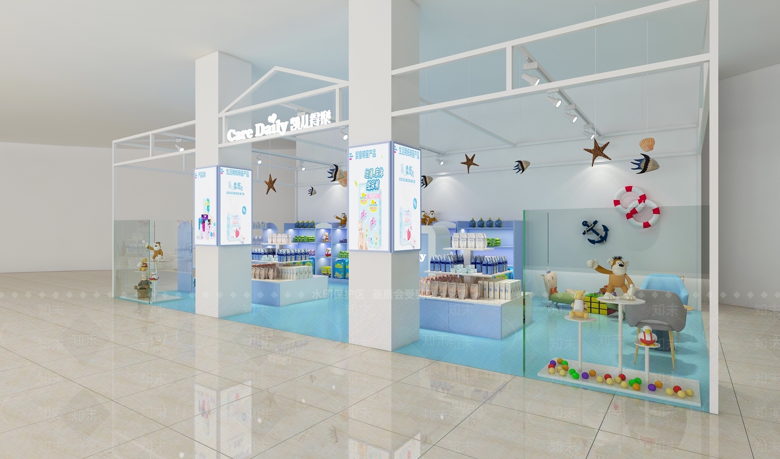 现代母婴店3D模型下载【ID:389423430】