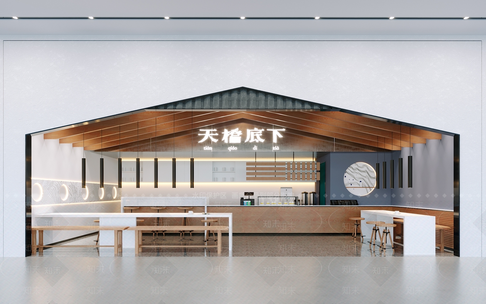 日式奶茶咖啡店3D模型下载【ID:289426876】