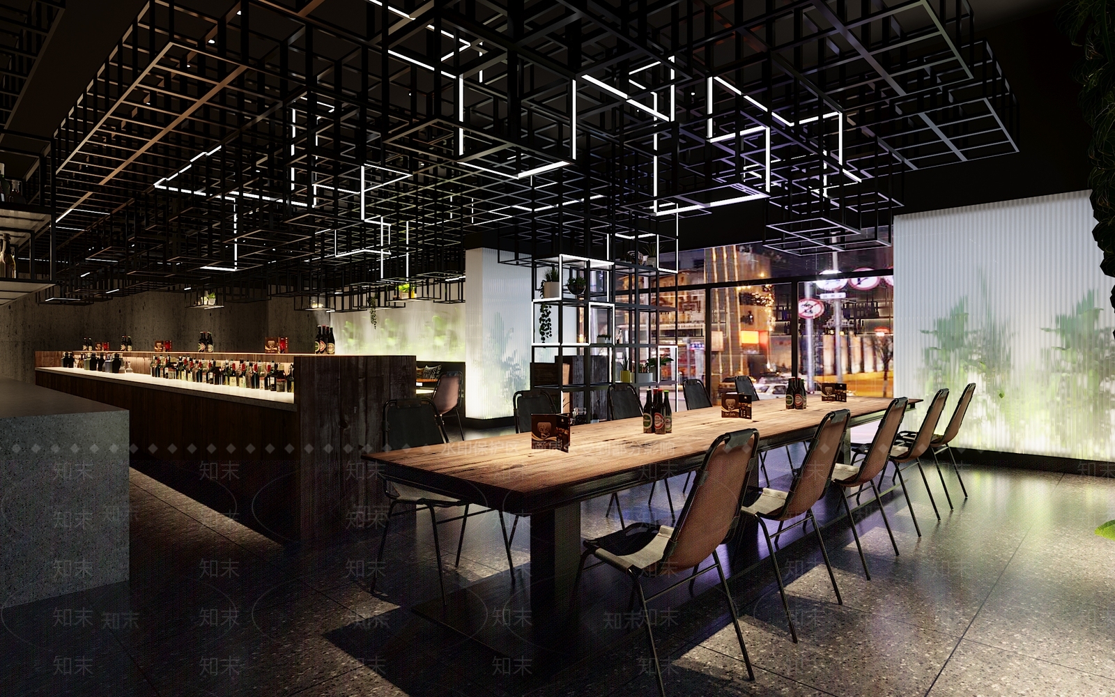 工业风酒吧3D模型下载【ID:489430441】
