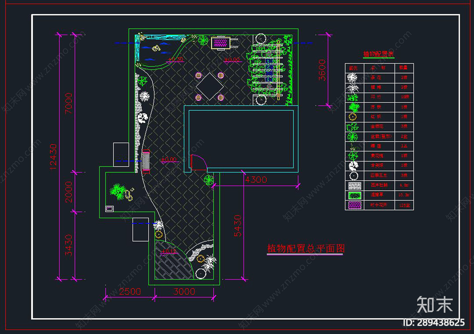 屋顶花园施工图下载【ID:289438625】