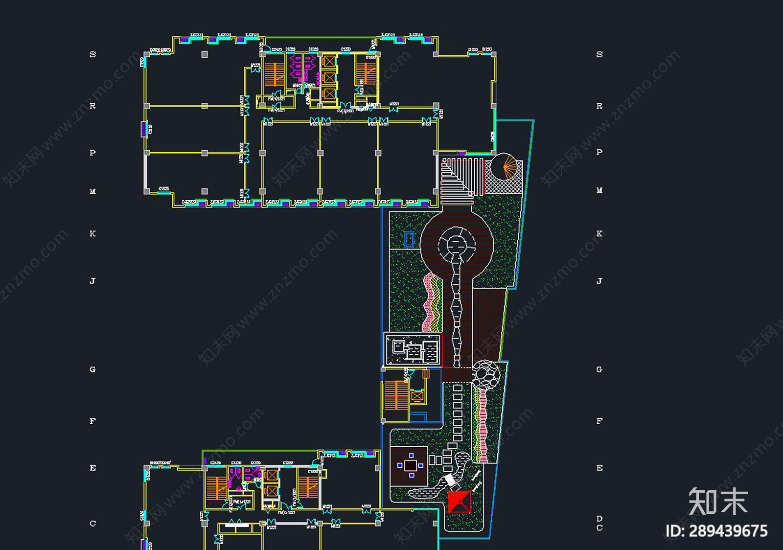 裙房cad施工图下载【ID:289439675】