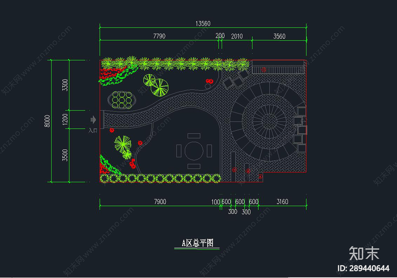 屋顶花园cad施工图下载【ID:289440644】