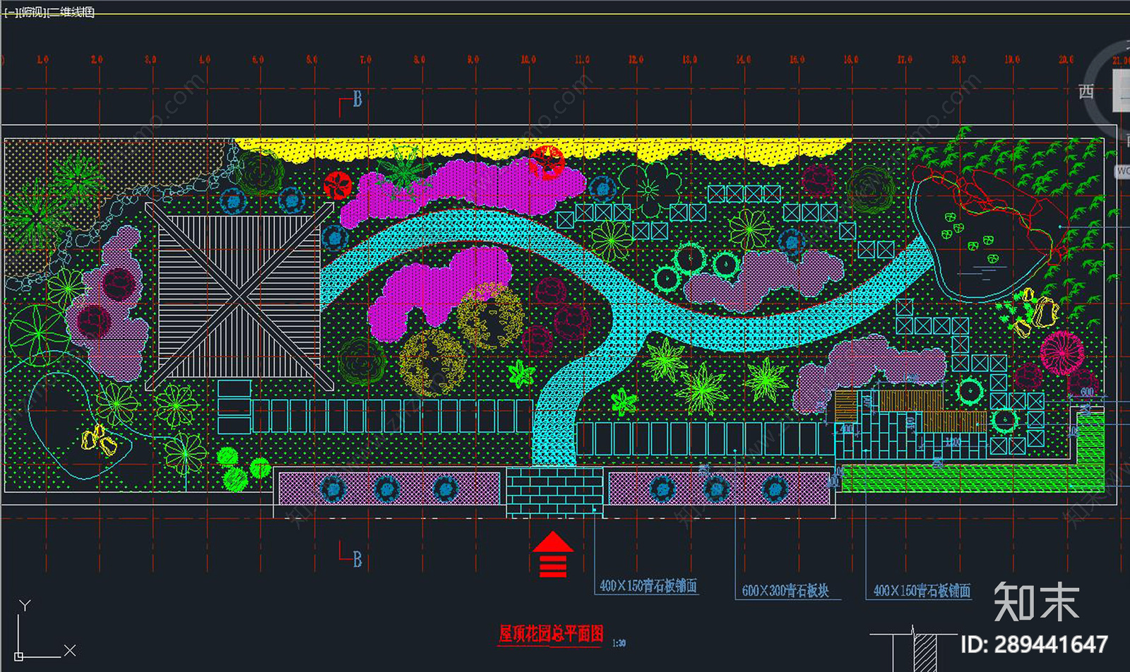 屋顶花园cad施工图下载【ID:289441647】