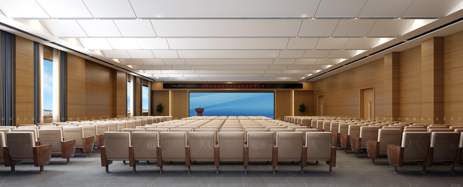 现代报告厅3D模型下载【ID:589452211】