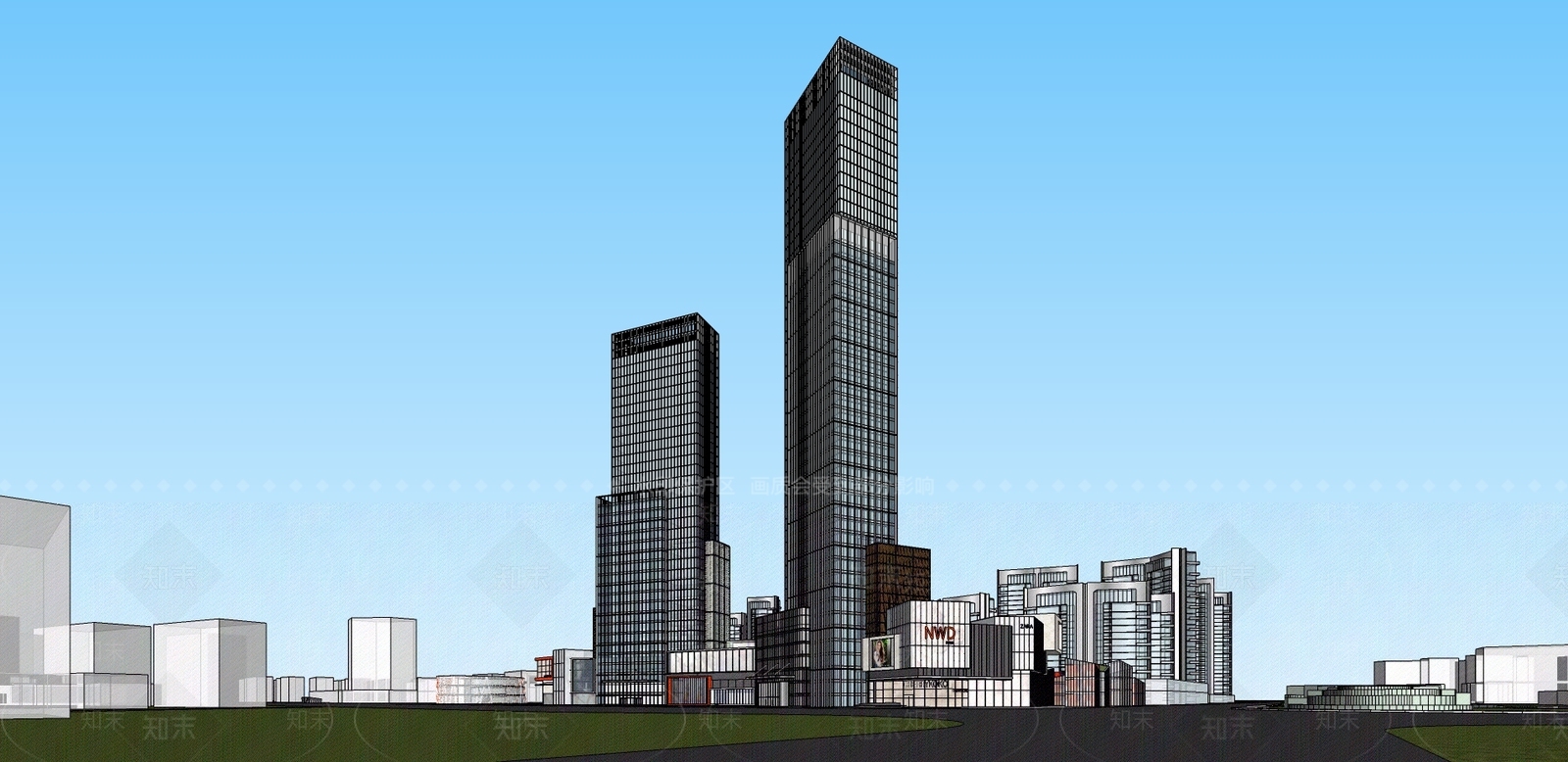 现代宁波新世界明楼站TOD综合体SU模型下载【ID:389461990】