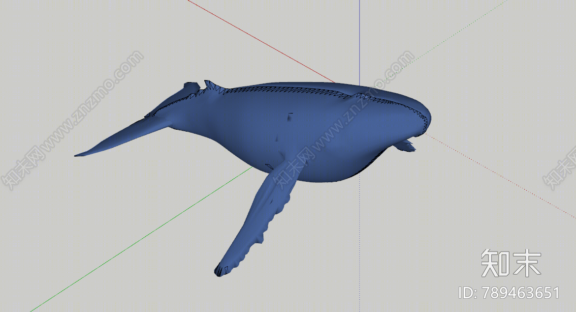 现代水生类动物SU模型下载【ID:789463651】