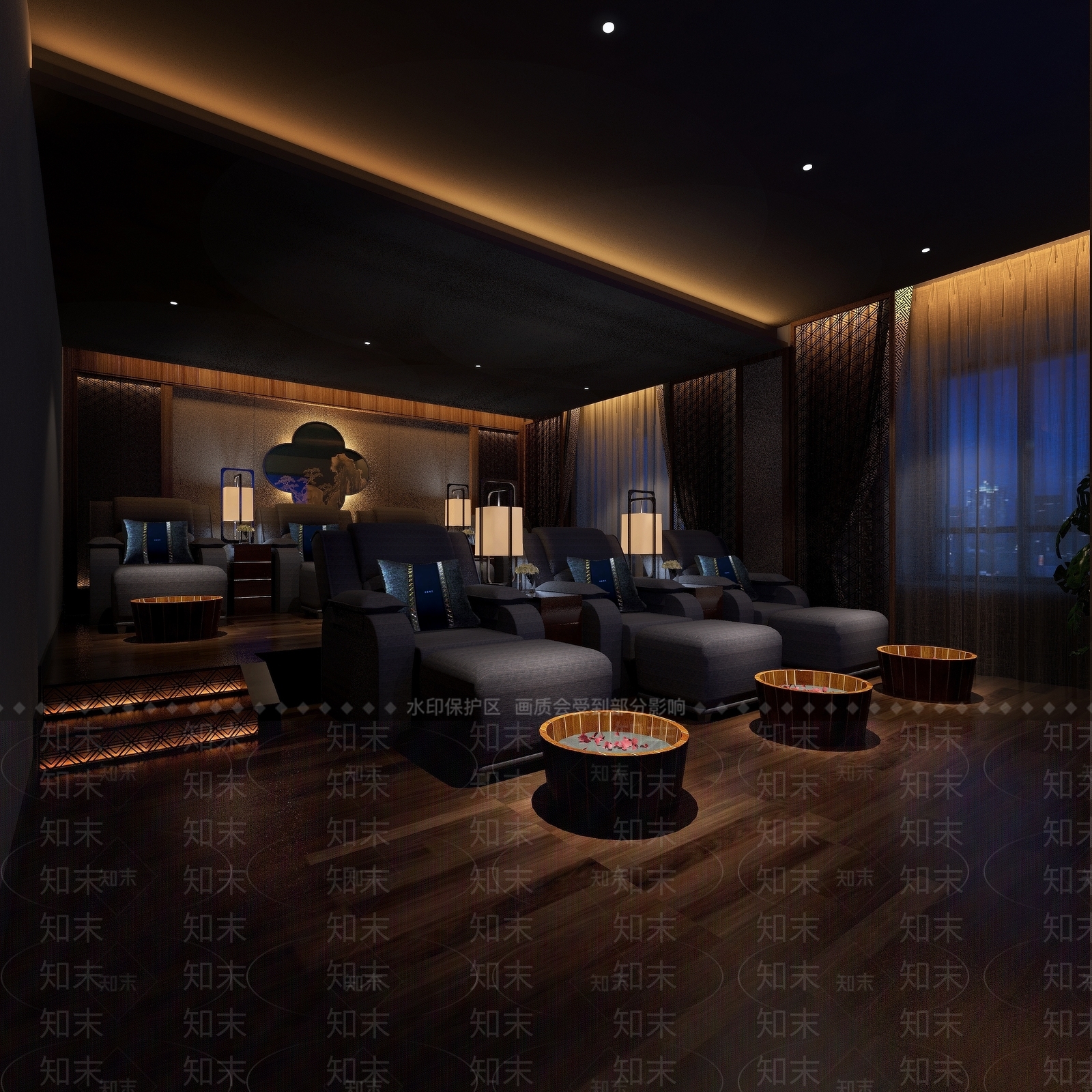 现代足浴会所3D模型下载【ID:789466110】