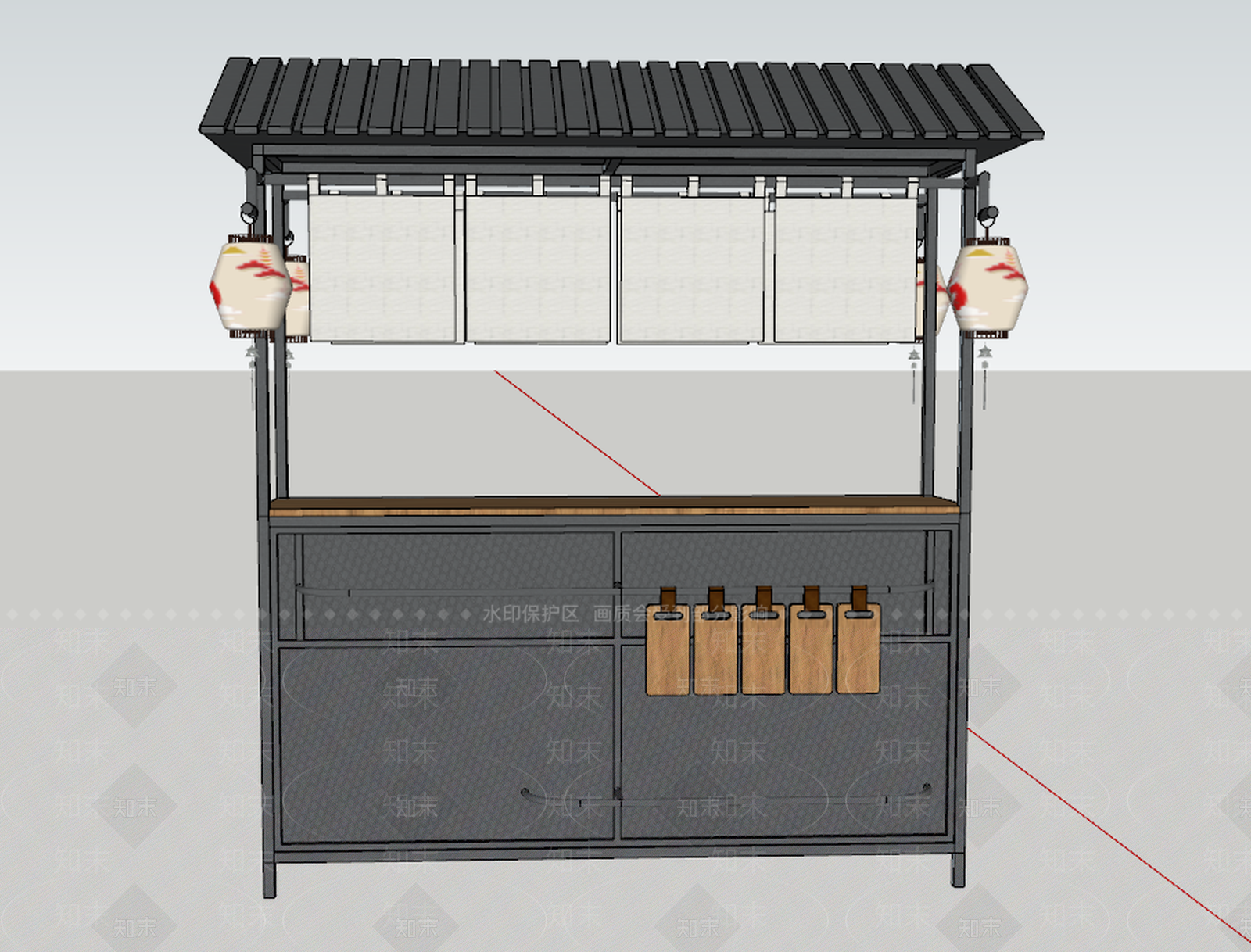 日式铺子SU模型下载【ID:189469276】