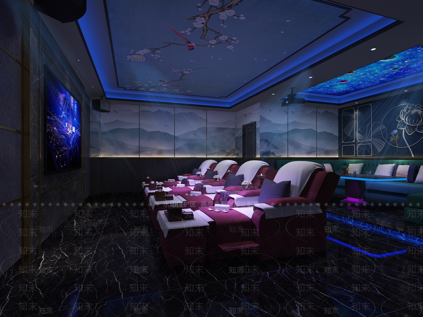 新中式足浴会所3D模型下载【ID:789473131】