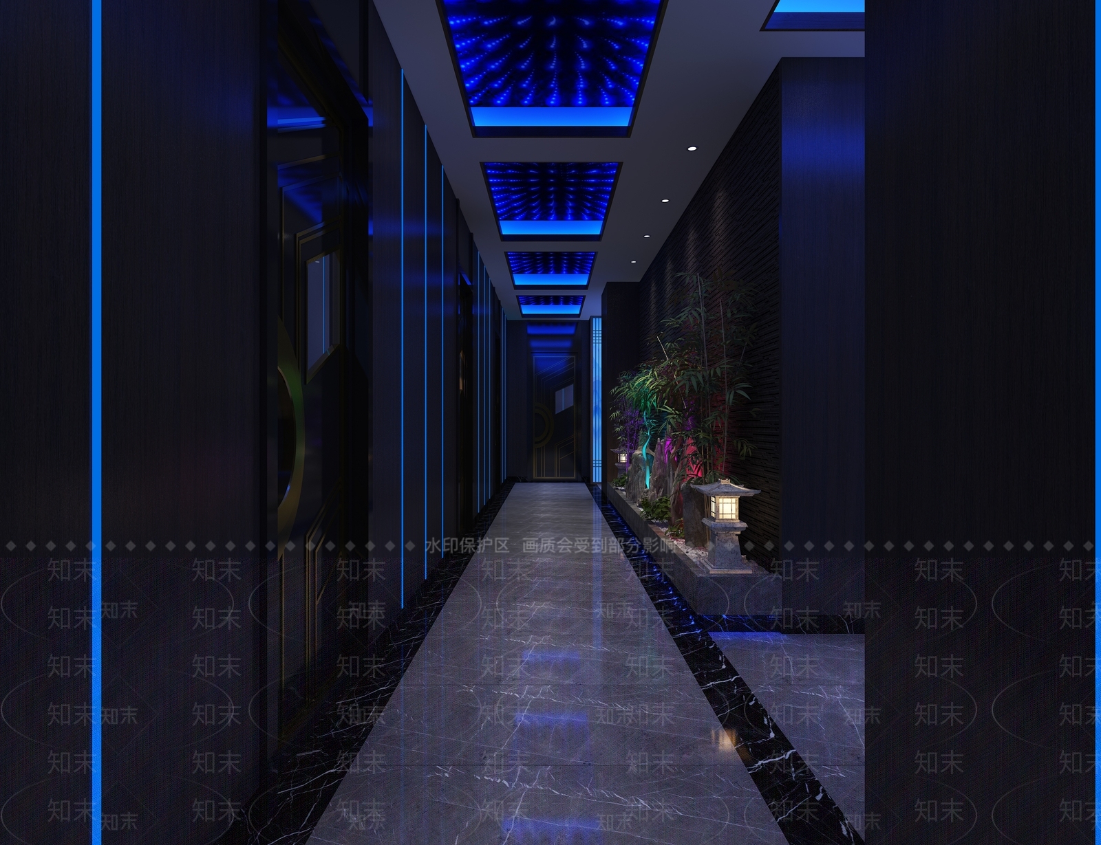 新中式足浴会所3D模型下载【ID:789477147】