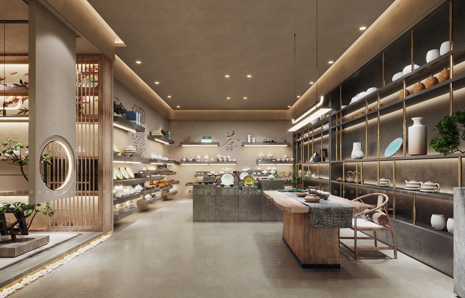 现代陶瓷店面3D模型下载【ID:389478436】