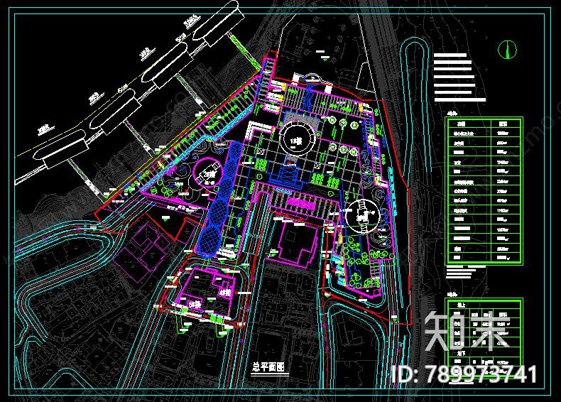 现代简约商业街cad施工图下载【ID:789973741】