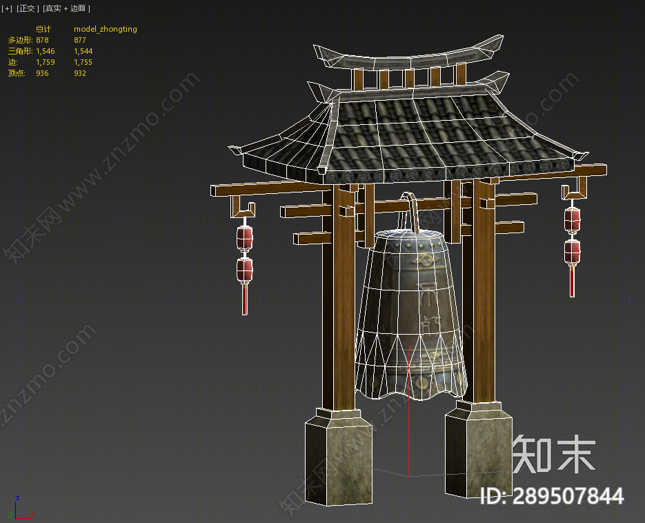 中式古建筑3D模型下载【ID:289507844】