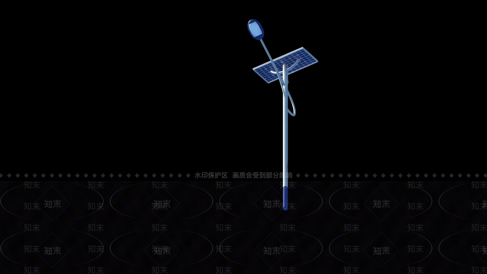 现代太阳能路灯3D模型下载【ID:489526368】