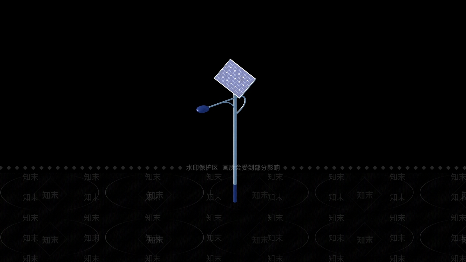 现代太阳能路灯3D模型下载【ID:489526368】