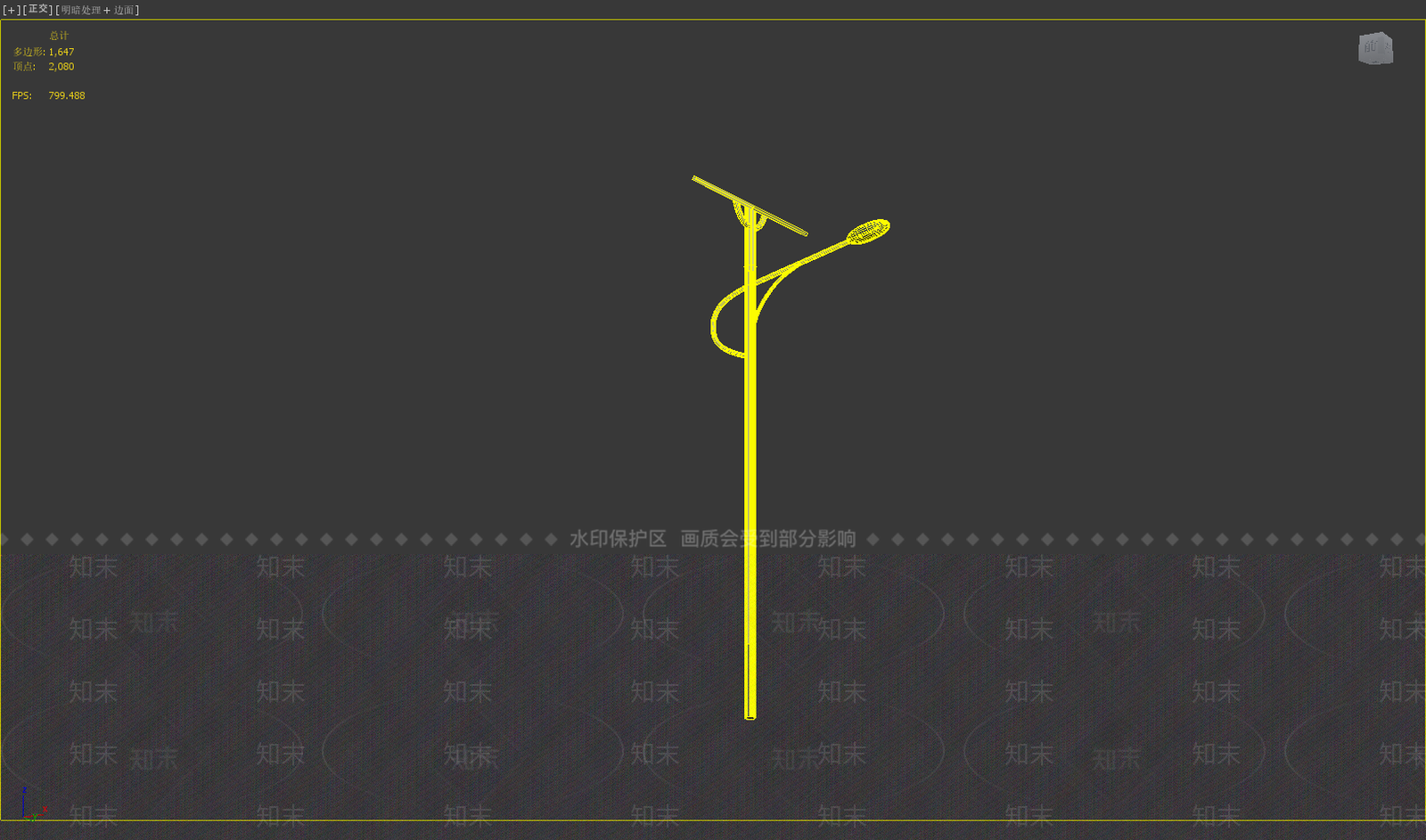 现代太阳能路灯3D模型下载【ID:489526368】