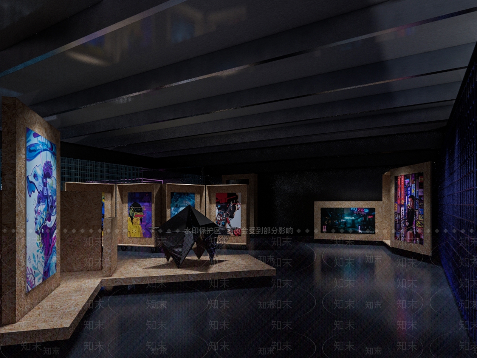 现代展厅SU模型下载【ID:289527944】