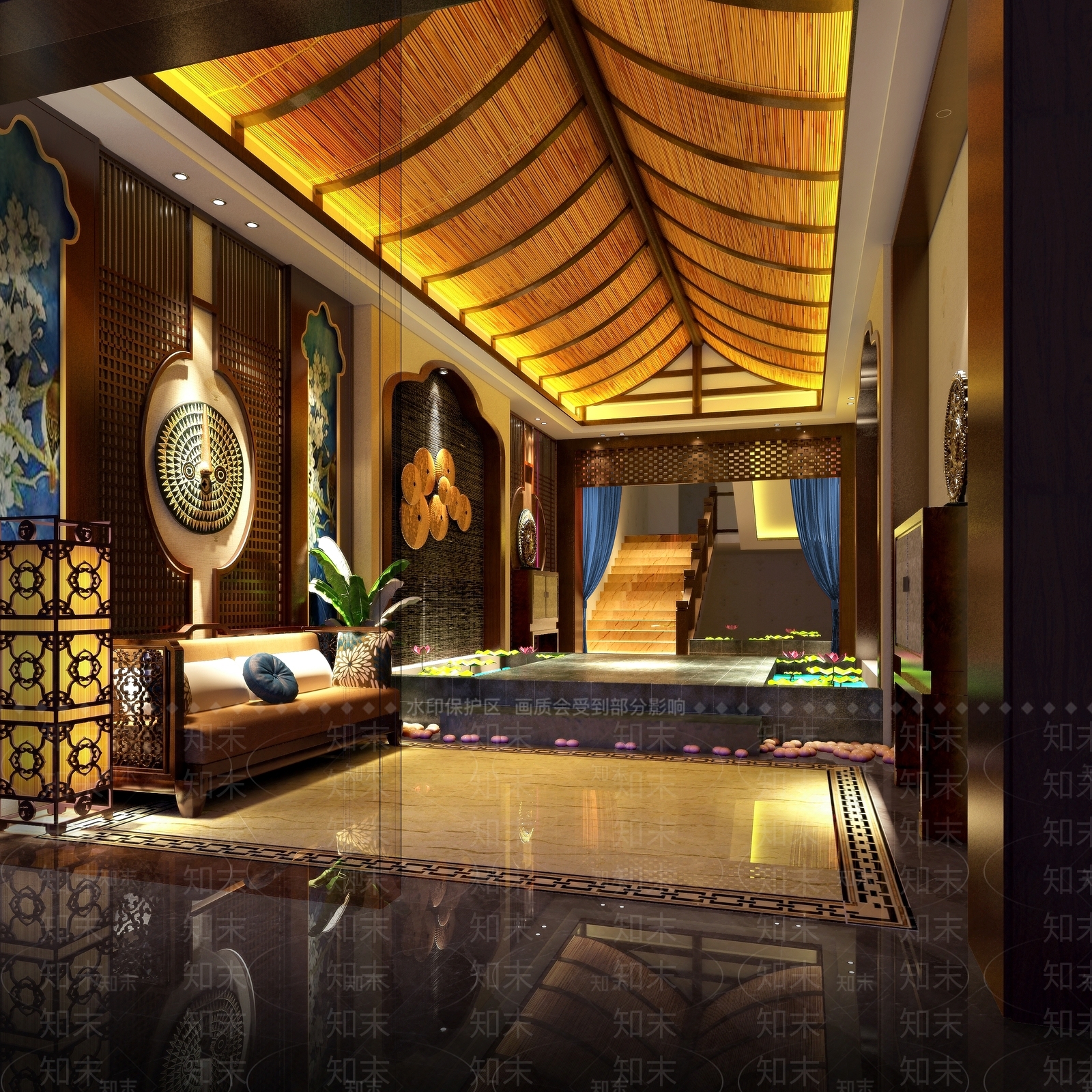 东南亚足浴会所3D模型下载【ID:789532114】