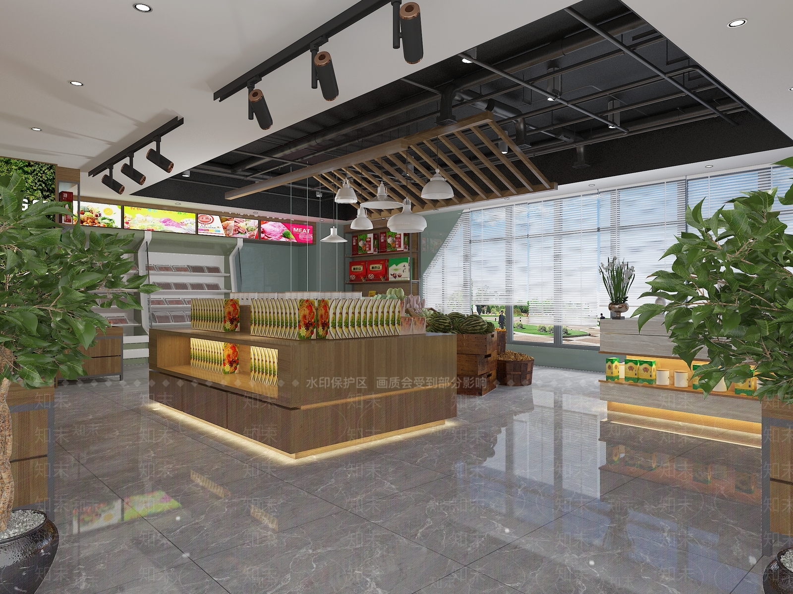 工业风超市3D模型下载【ID:589540346】