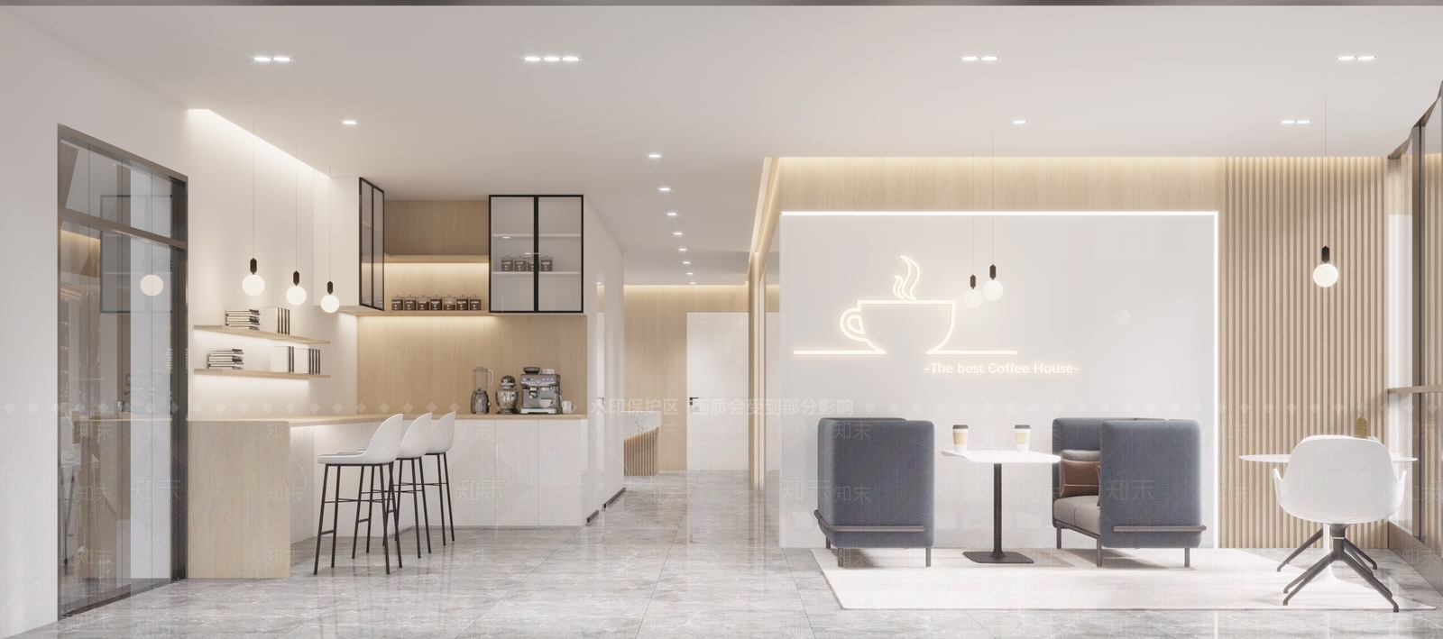 现代茶水间3D模型下载【ID:889547125】