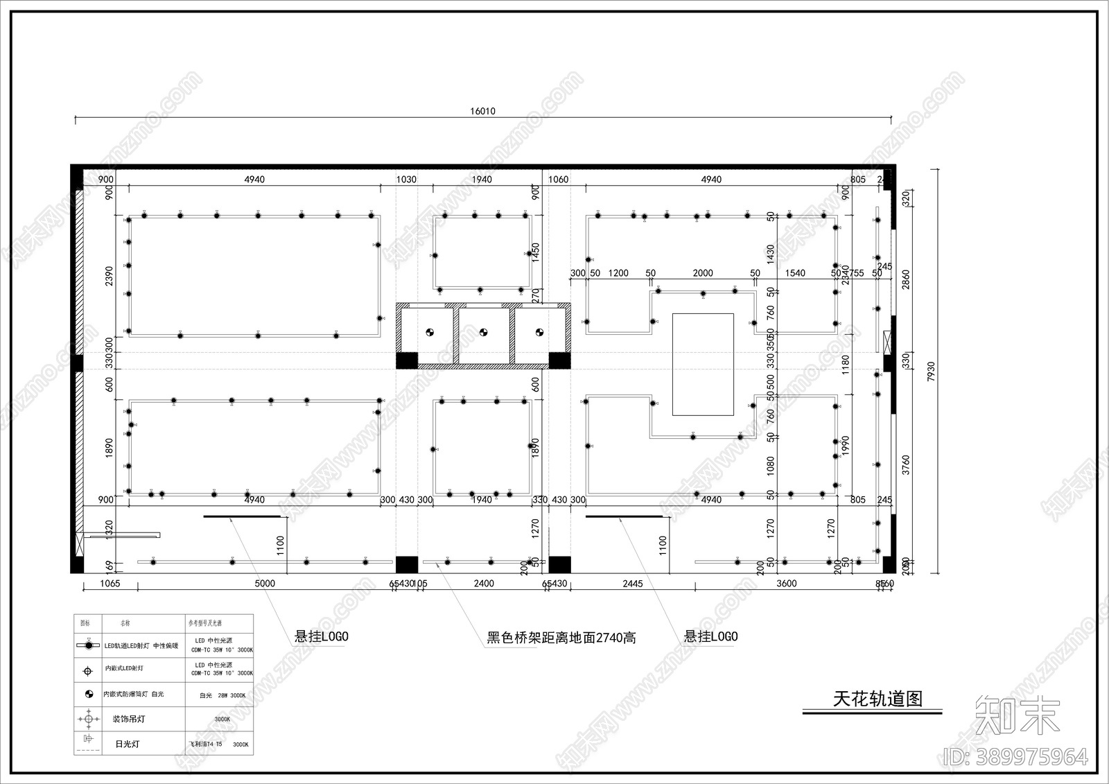 现代风格服装店cad施工图下载【ID:389975964】