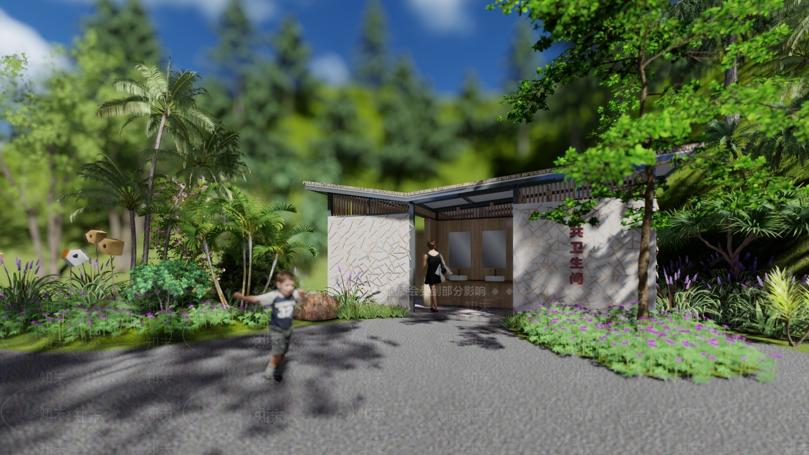 现代公共厕所SU模型下载【ID:889566046】